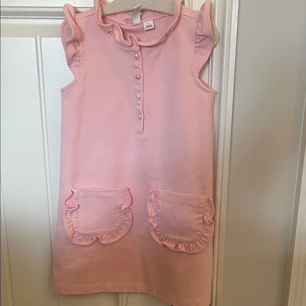 Janie and Jack Pink Ruffle Sleeve Dress